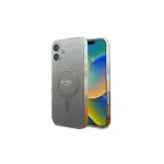 Guess IML Glitter Gradient MagSafe Dėklas, skirtas iPhone 16 Plus (Ruda spalva)