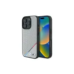 BMW M Perforated Tricolor Line Hardcase for Apple iPhone 16 Pro 6,3 inch Grey MagSafe