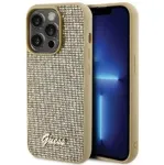 Guess Apple iPhone 15 Pro Max HC PU Disco Script Metal Gold Back Cover