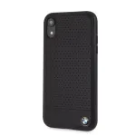 BMW Apple iPhone XR Perforated Leather Hardcase Black