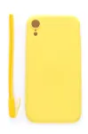 Evelatus Apple iPhone XR Soft Touch Silicone Case with Strap Yellow