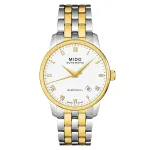 MIDO Vyri&scaron;kas Laikrodis M86009261 Baroncelli III 38mm Automatinis Sidabrinis Ciferblatas Juodas Odinis Dirželis