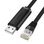 UGREEN CM204 USB į RJ45 konsolės kabelis 1,5 m juodas