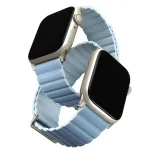 UNIQ Revix Premium Apple Watch Series 1/2/3/4/5/6/7/8/9/SE/SE2/SE3 38/40/41mm Edition Reversible Magnetic Leather Strap Arctic Blue/Soft Blue