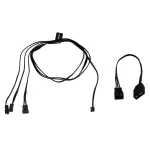 Alphacool 18602 juodas 60 cm skaitmeninis RGB LED Y kabelis (3 i&scaron;ėjimai, JST jungtis)