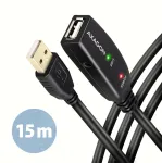 Aktyvus USB 2.0 ilginimo kabelis Axagon ADR-215, 15 m, A-M -> A-F