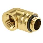 Adapteris Barrow G1/4 inch 90&deg; pasukamas vyri&scaron;kas į moteri&scaron;ką TDWT90-V2.5 auksinis