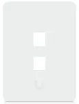 Ubiquiti Universal Keystone sieninė plok&scaron;tė, &scaron;vari, pritaikoma apdaila, 2 prievadų vertikali (UACC-WP-KEYSTONE-V-2P)