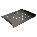 Equip 19 colių fiksuota stelažo lentyna 1U 350 mm juoda serverio stelažams