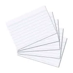 HERLITZ indeksavimo kortelės DIN A8, linijinės, baltos, 170g, be medienos, mėlynos linijos, 100 vnt.
