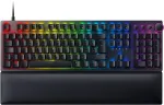 Laidinė optinė žaidimų klaviatūra Razer Huntsman V2, Linear Red jungikliai, &scaron;iaurieti&scaron;kas i&scaron;dėstymas, RGB, juoda (RZ03-03930600-R3N1)