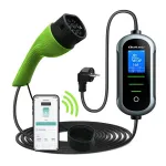QOLTEC EV automobilio įkroviklis su reguliuojama srove Type2 2in1 3,5 kW &ndash; kompakti&scaron;kas kintamosios srovės įkroviklis
