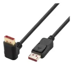 Techly DisplayPort 1.4 kabelis M/M 4K@120Hz 1m juodas vienos pusės kampuotas ICOC-DSP-A14-010NT9
