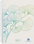 Herlitz GREENline Ginkgo spiralinis bloknotas A5, 70 lapų, languotas 50033508