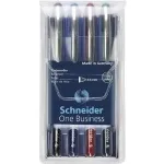 Schneider Edding One Business Stick tu&scaron;inukas, juodas/mėlynas/žalias/raudonas, 4 vnt. 183094