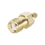 Teleg&auml;rtner J01151A0611 SMA lizdinė kabelio jungtis, užspaudimo G05, skirta RG-223/U, RG-142 B/U, auksinės spalvos