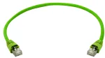 TELEG&Auml;RTNER 100008107 CAT 6a SF/UTP RJ45 komutacinis kabelis, 0,5 m, žalias, su apsauginiu lankstymo antgaliu