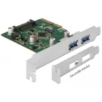 Delock PCI Express x4 kortelė 2 x i&scaron;oriniai USB 3.1 Gen 2 Type-A lizdai (90298)