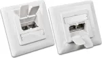 Wirewin DD-TRIO-C6 UP2 WS CAT6 ekranuotas įleidžiamas duomenų lizdas, 2 prievadai, LSA, grynai balta RAL 9010