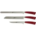 Virtuvinis peilių rinkinys Berkel Elegance Red Ham-Set 3 vnt. KEP3HS00SRRGB