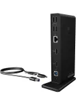 ICY BOX IB-DK2251AC stotelė su USB 3.2 Gen 2 Type-A, juoda