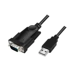 LogiLink AU0048A Serijinis kabelis 1,5 m USB A &ndash; DB-9 juodas