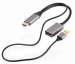 GEMBIRD Active 4K HDMI vyri&scaron;kas į DisplayPort moteri&scaron;ką adapteris, juodas