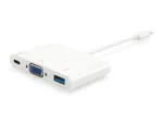 USB Type-C į VGA / USB-A / PD adapteris Equip 133462