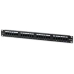 Techly 022861 I-PP 24-RU-C5ET 19 colių patch panelė, 24 jungčių Cat5e UTP, 1U, juoda