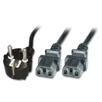 Microconnect PE011318 maitinimo laidas juodas 1,8 m ki&scaron;tukas F tipas 2 x C13 mova