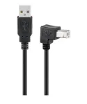 Microconnect USBAB2ANGLED2 USB kabelis USB 2.0 1.8 m USB A USB B Juodas