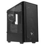 PC korpusas SAVIO Noctis Flow &ndash; Cube Mini-ITX/Micro-ATX/ATX, 3x120mm priekyje, 1x120mm gale, 2x3.5 colio + 3x2.5 colio lizdai, grūdintas stiklas