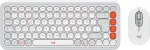 Logitech POP Icon Combo belaidis klaviatūros ir pelės rinkinys, voki&scaron;ka QWERTZ, oranžinė/nespalvinta