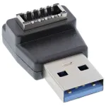 InLine USB 3.2 adapteris, USB-A lizdas į vidinę USB-E priekinio skydelio jungtį