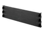 Rittal 7151.305 aklė plok&scaron;tė 19 inch 1U, 3 vnt., juoda plastikinė