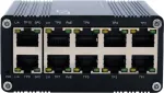 Exsys EX-62025POE 10 prievadų pramoninis Gigabit PoE komutatorius, nevaldomas, 8x PoE, 48-57 VDC, montavimas ant DIN bėgelio/sienos
