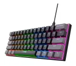 Trust GXT 867 Acira mechaninė žaidimų klaviatūra 60% USB QWERTY juoda