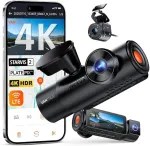 Automobilinis vaizdo registratorius VANTRUE N4 PRO S 3 kanalų (priekis + salonas + galas), 3840x2160, F/1.8, Wi‑Fi, GPS, 3,19 colio ekranas