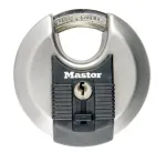 MASTER LOCK Excell diskinis spyna 70 mm nerūdijantis plienas, uždengtas lankelis, skirtingi raktai