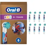 Dantų &scaron;epetėlio galvutės Oral-B Kids Spiderman, baltos, 8 vnt.