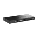 D-Link 28 prievadų Gigabit SFP kroviniuojamas i&scaron;manusis valdomas jungiklis su 4 x 10G SFP+ prievadais