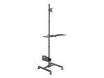 Multimedijos vežimėlis Equip 17 inch&ndash;32 inch vieno monitoriaus mobili darbo stotis