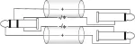 Omnitronic 30225156 adapterinis kabelis, 3,5 mm ki&scaron;tukas į 2x ki&scaron;tukus, 6 m, juodas