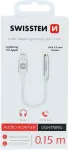 Swissten 73501212 USB-C kabelis-adapteris, 0,15 m, baltos spalvos