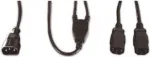 Maitinimo laidas Tecline 580490 juodas 1,8 m C13 jungtis 2 x C13 jungtis