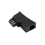 Adapteris Hama TAE N/F - US 6p6c TAE-F M Jack 6p6c juodas