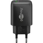 USB-A greitasis QC įkroviklis (18 W) (juodas)