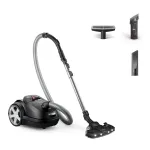 Cilindrinis dulkių siurblys Philips 8000 serija XD8122/10 &mdash; 900 W, 4 L dulkių mai&scaron;as, HEPA filtras, juodas