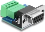 Delock D-Sub 9 Pin Female to 4 Pin Terminal Block Adapter with DIP Switch and 120 Ohm Termination Resistor for CAN / LIN (91294)