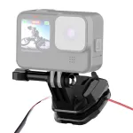 PULUZ Laikiklis motociklo priekiniam stiklui ir &scaron;almui sportinėms kameroms (DJI Osmo Action 4, GoPro Hero 12, Insta360 Ace Pro / X4) - Juoda